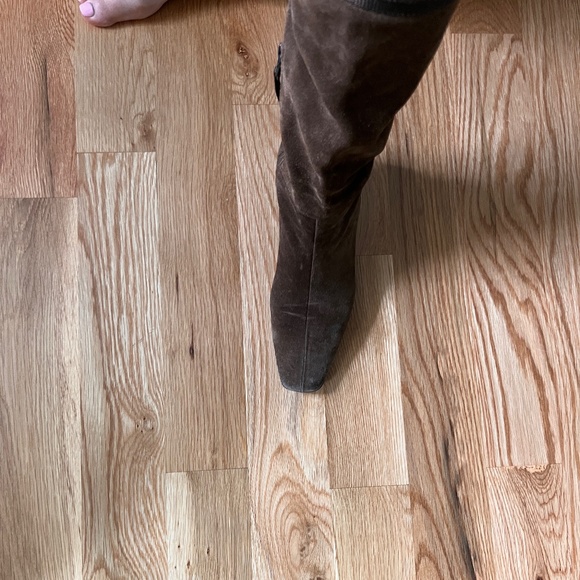 Prada Suede Square-Toe Boots - Picture 12 of 12